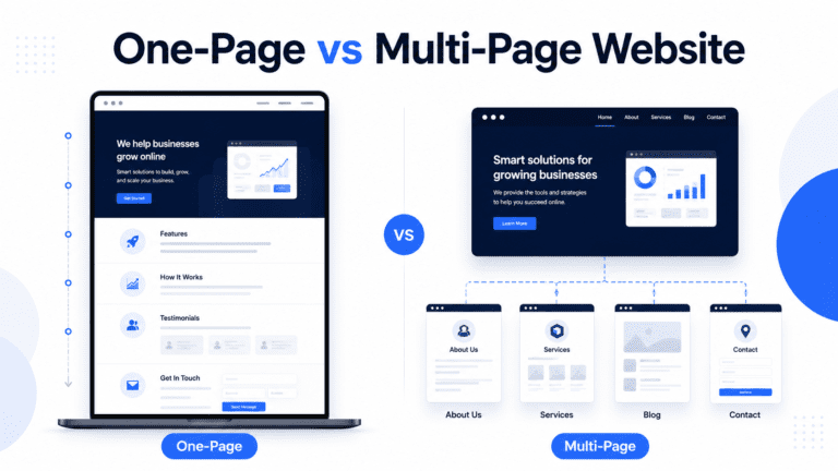 One-Page Website vs Multi-Page Website