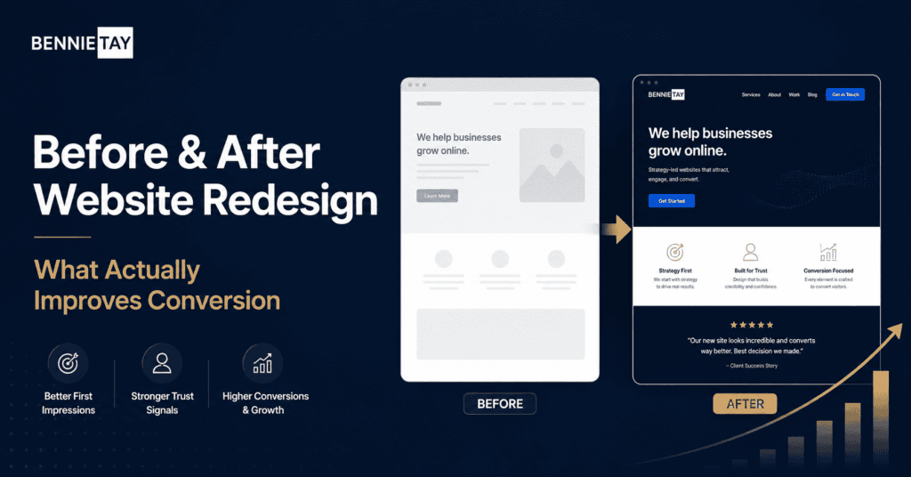 Before and After Website Redesign