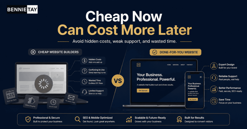 Cheap Website Builder vs Done-for-You Website