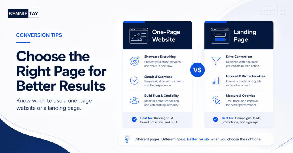 One-Page Website vs Landing Page