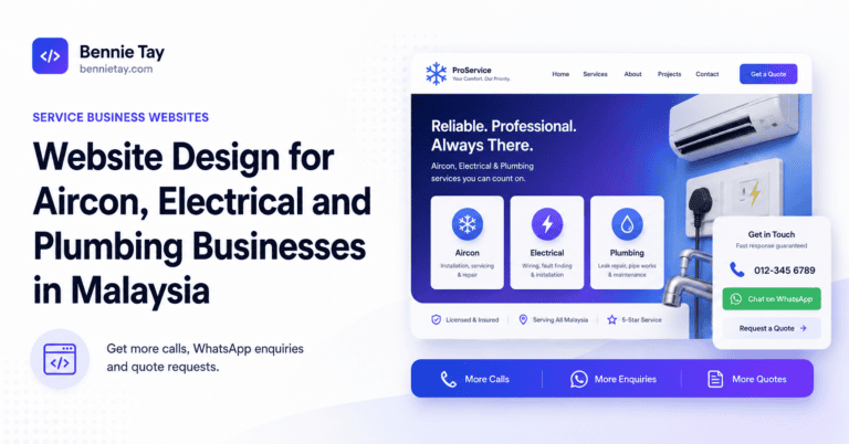 Website Design for Aircon, Electrical and Plumbing