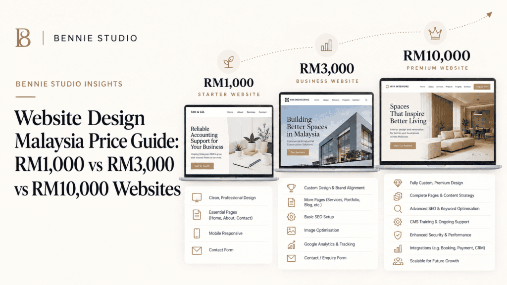 Website pricing tiers for Malaysian businesses
