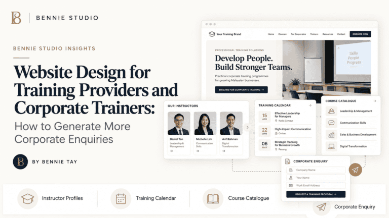 Training provider website with course catalogue and corporate enquiry