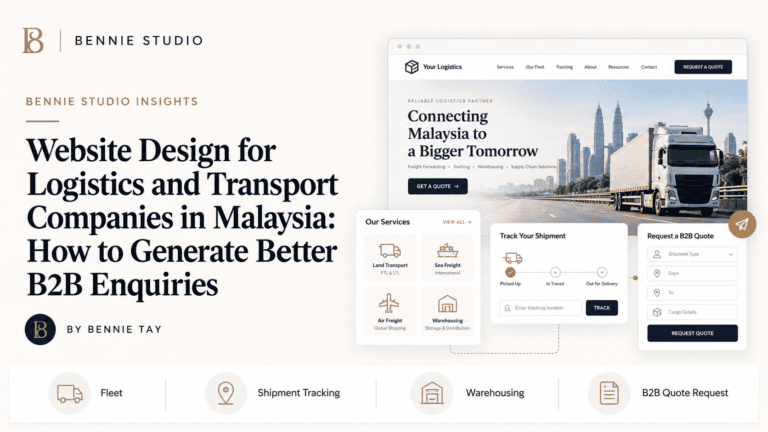 Logistics website with shipment tracking and B2B quote request
