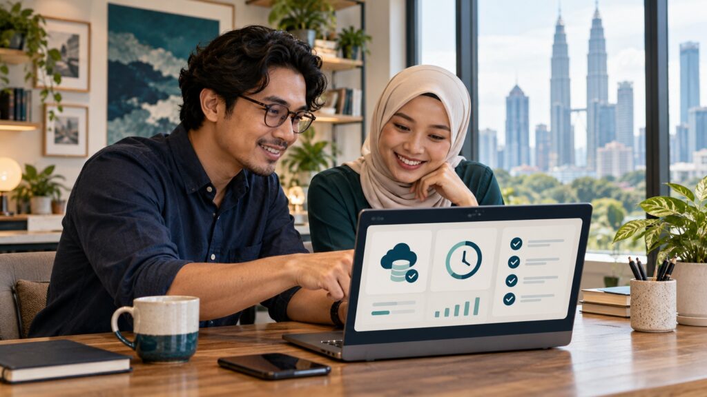 Small business website support plan review with a web professional