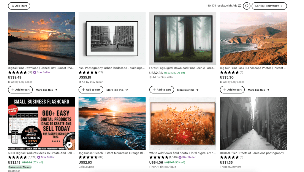 etsy printable photography