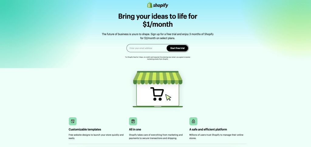 3. Shopify CMS platform