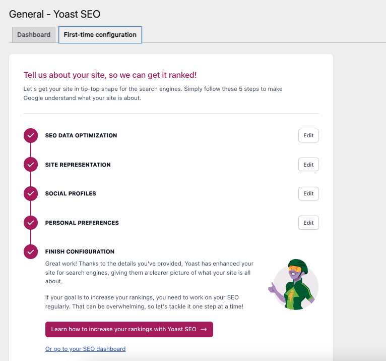 Yoast SEO setting