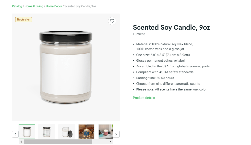 Sell Print on Demand Candles on Etsy
