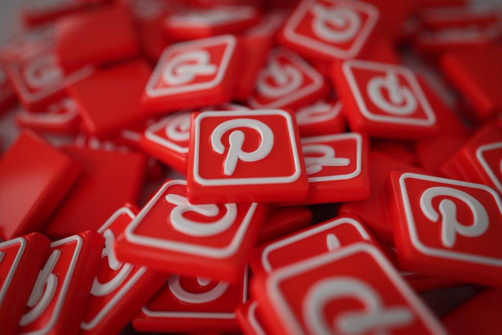 pile of 3d pinterest logos